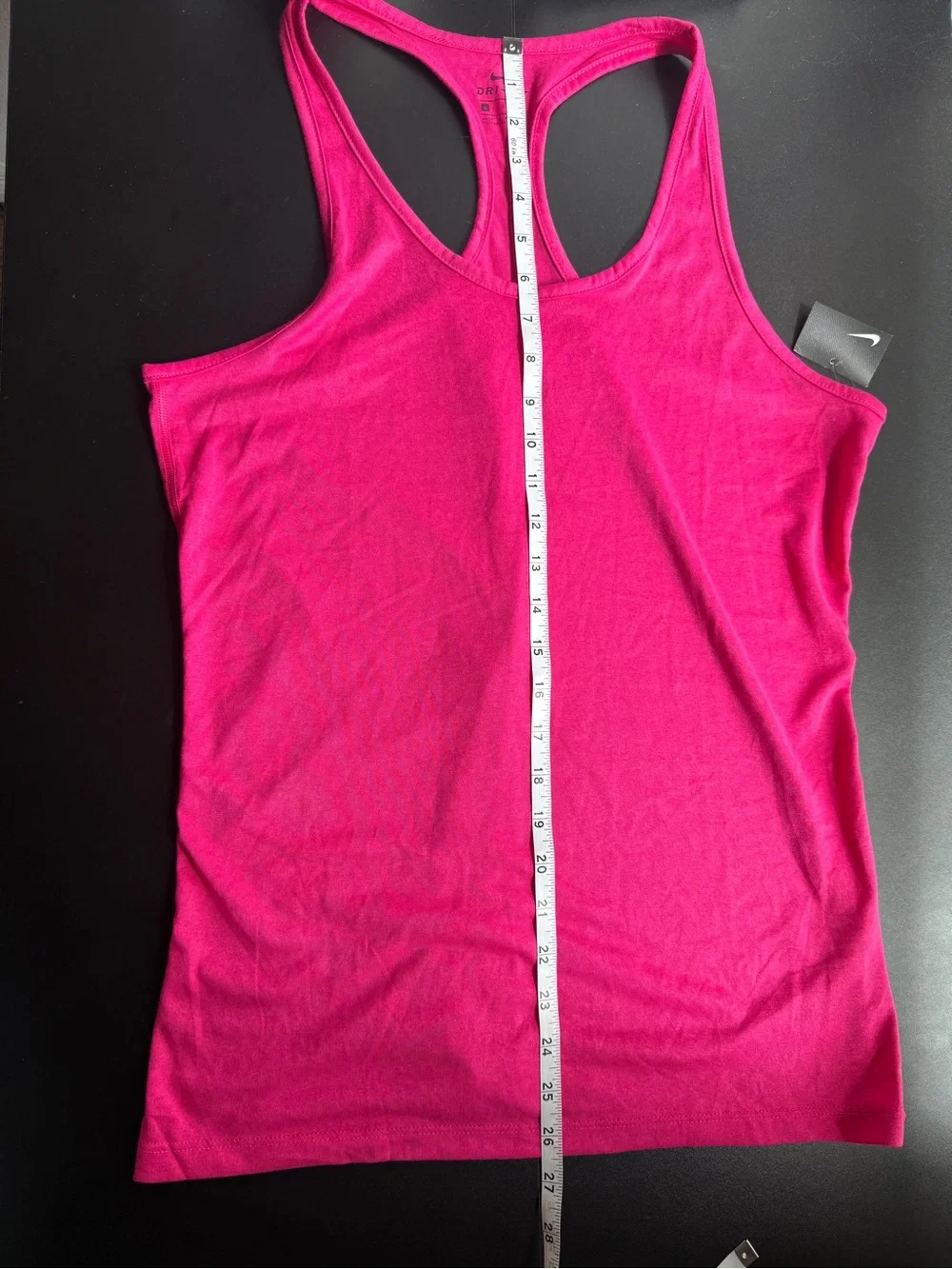 Nike Womens Large Dri-FIT Racerback Athletic Tank Top Bright Pink Hot Pink L NWT